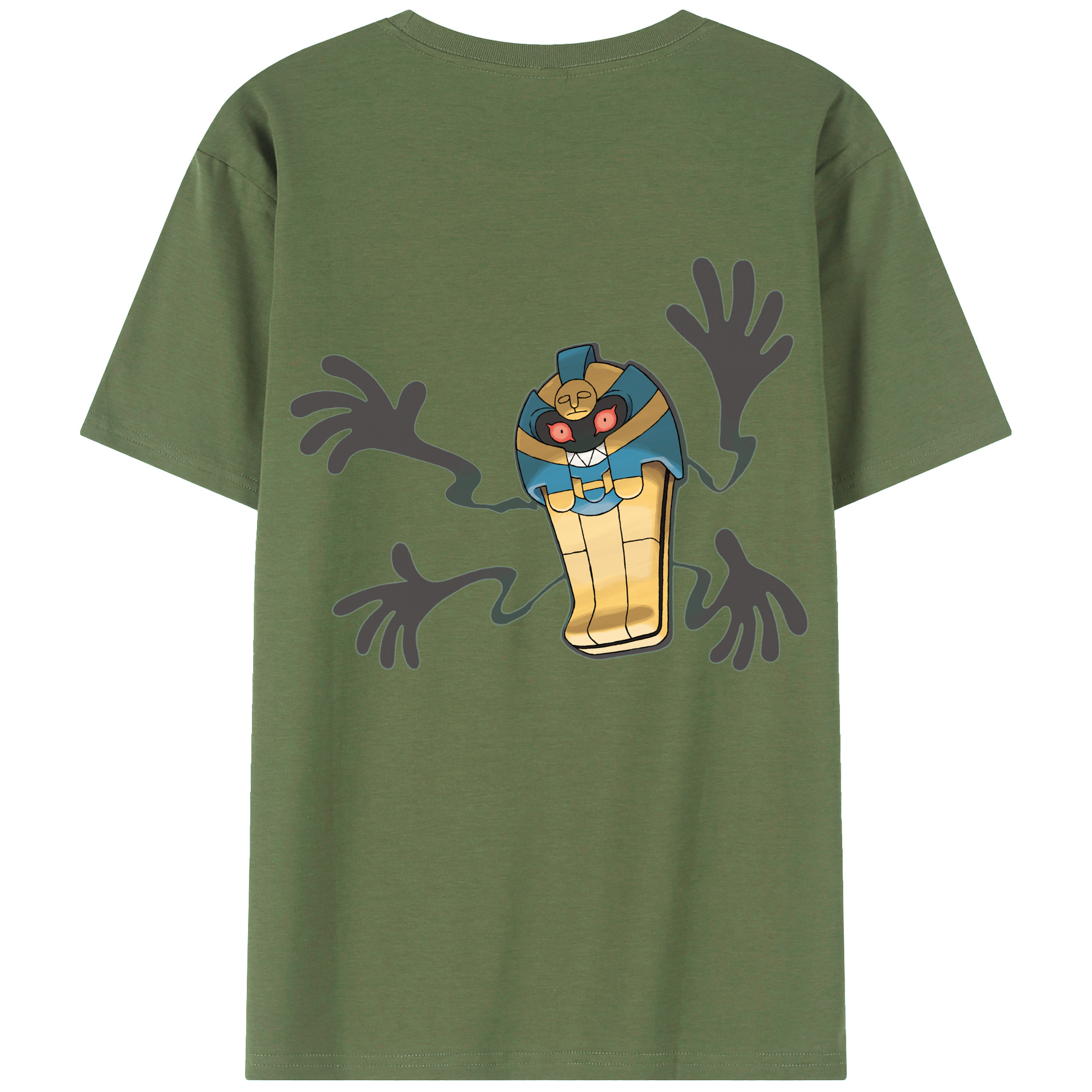 （画像用） ポケットモンスター Pokémon 綿100％ メンズ半袖Tシャツ（バックプリント） 通気性